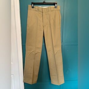 Dickies Men's Khaki Chinos Flat Front 874 Original Fit Size 30 x 30